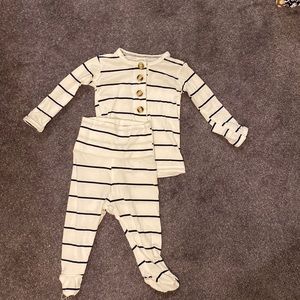 Navy stripe newborn set, Lou Lou and company